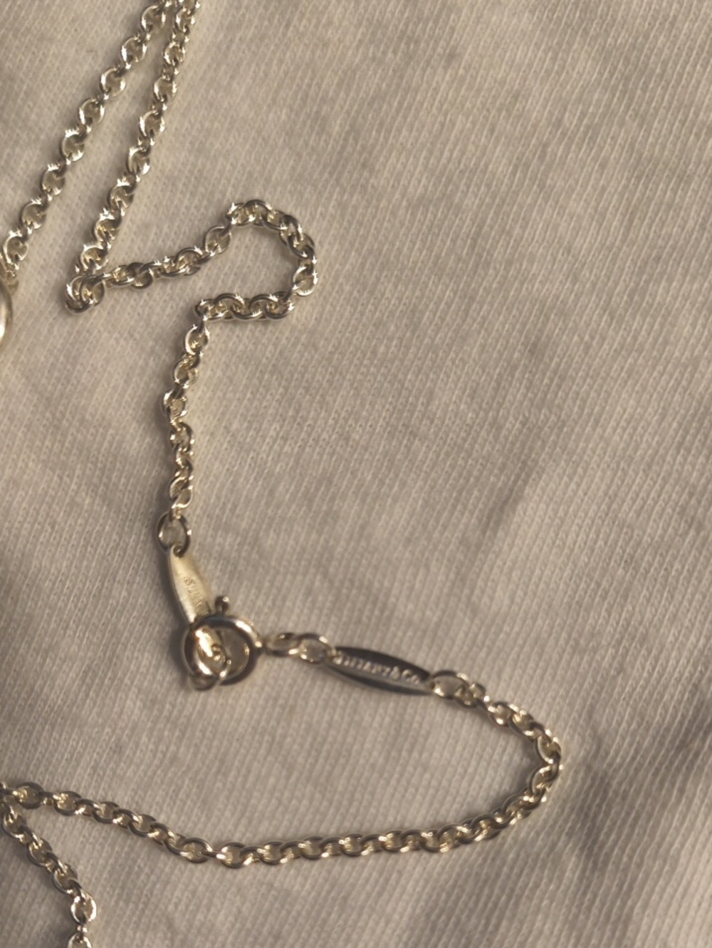 Tiffany & Co. Silver Lariat Necklace with Open Heart Accents - Blue Pouch - Picture 10 of 17